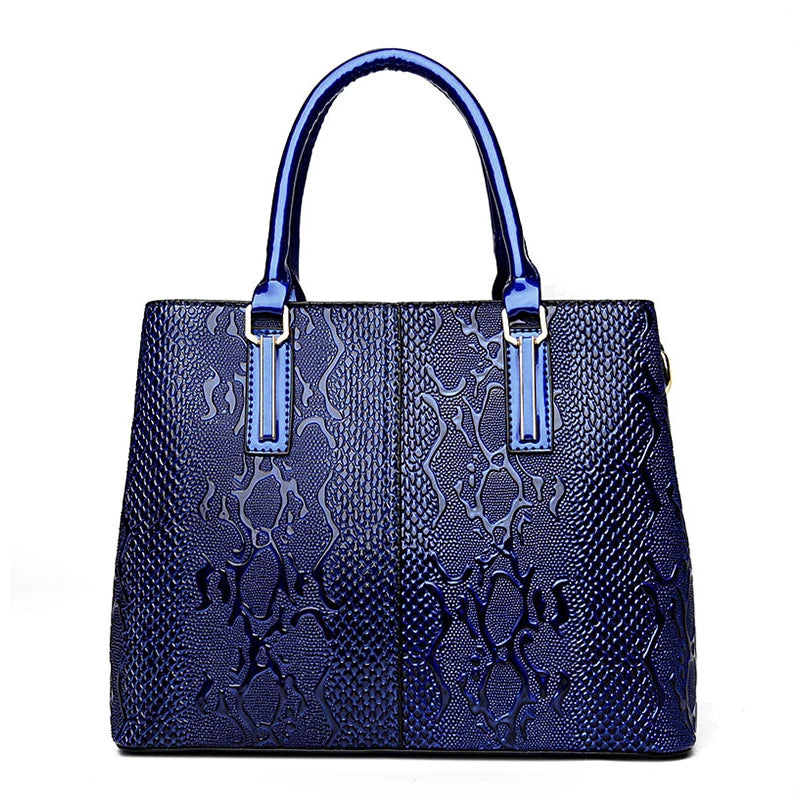 Luxury New Large Capacity Women Bag PU Leather Ladies Handbags  and Purse Fashion Shiny Girls Shoulder Messenger Bag Female Tote